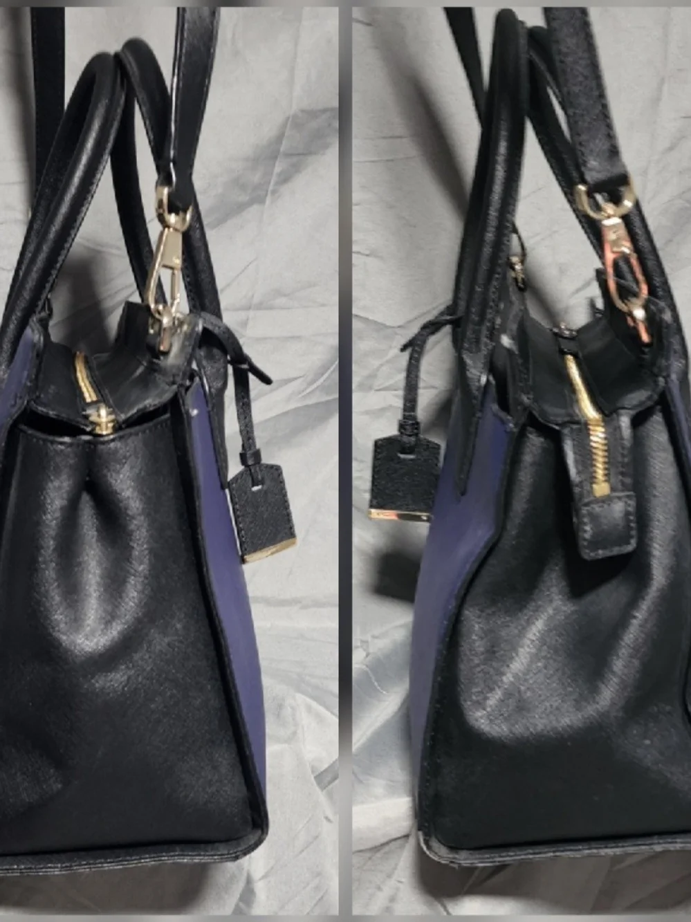 Kate Spade New York Cameron Street Candace Blue Black Satchel Purse Shoulderbag